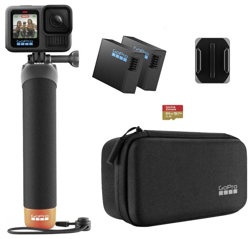 GoPro HERO13 Black Accessory Hard Bundle Sportovní outdoorová kamera Webkamera, GPS, 5,3 K, 360°, Bluetooth, Wi-Fi, doty-0