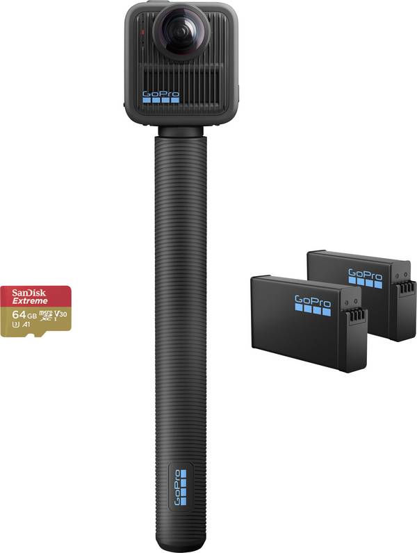 GoPro MAX2 Accessory Hard Bundle Sportovní outdoorová kamera 360°, dotyková obrazovka, Bluetooth, 8K, Wi-Fi, stereo zvuk