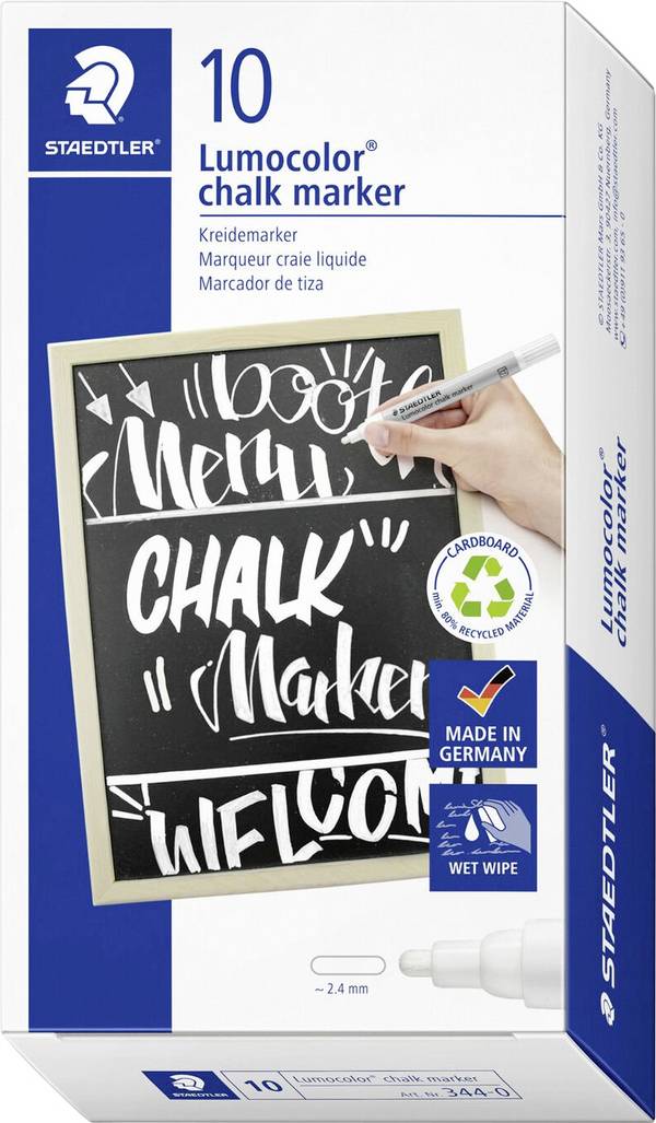 Staedtler  344-0 křídový popisovač  bílá