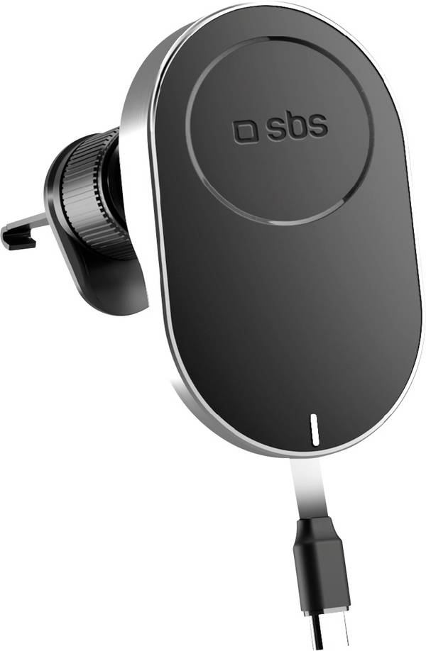 sbs mobile  upevnění na ventilační mřížku držák mobilního telefonu do auta otočné o 360°, s magnetickým upevněním, s funkcí indukčního nabíjení, s funkcí nabíjení