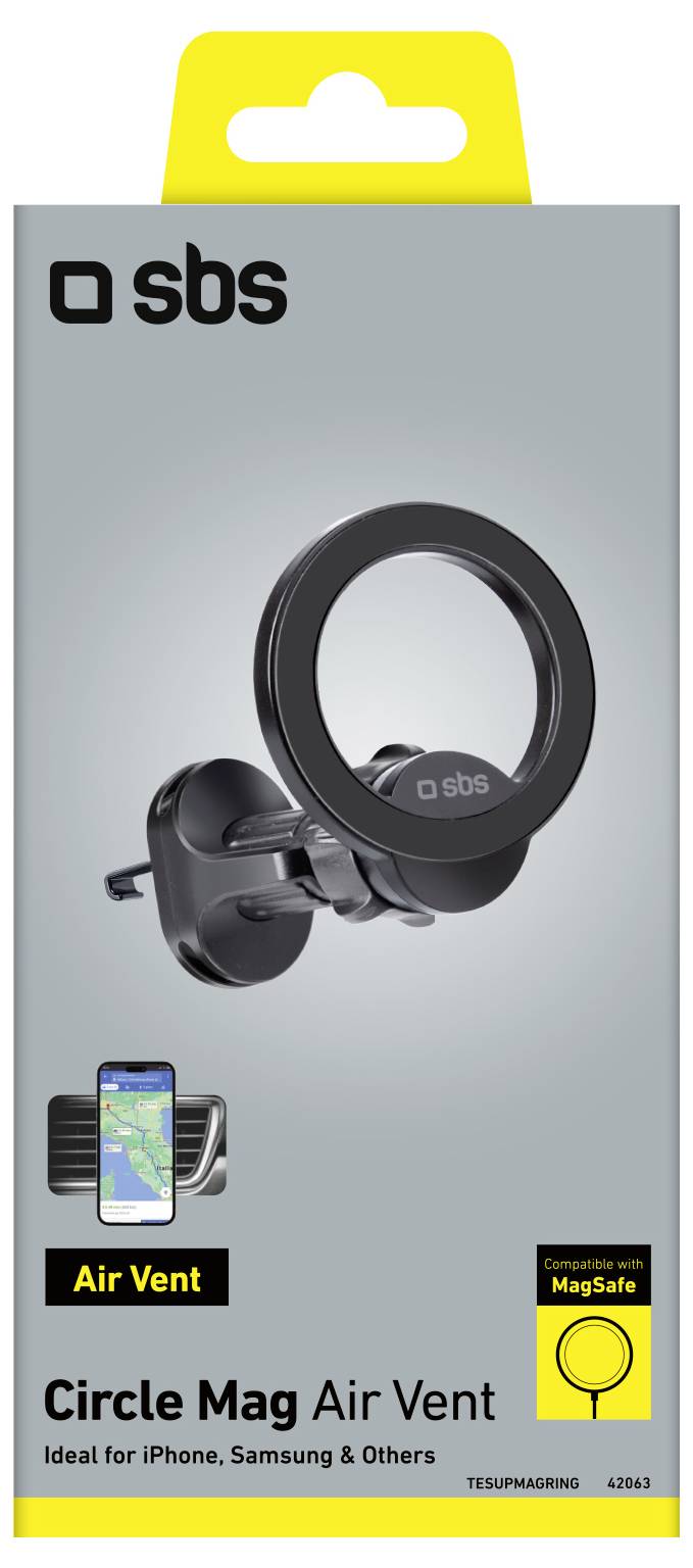 sbs mobile Circle Mag upevnění na ventilační mřížku držák mobilního telefonu do auta s magnetickým upevněním, otočné o 3-2