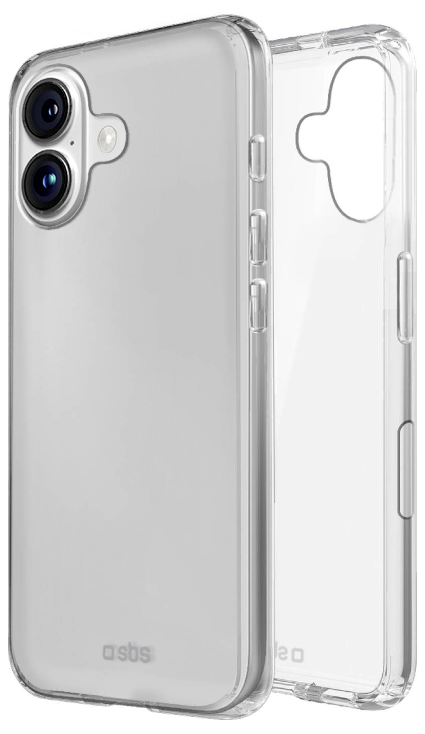 Čirý kryt na telefon pro smartphone s duální kamerou, který vykazuje jeho štíhlý design a těsné přiléhání. Vhodný pro ochranu bez skrývání zařízení.