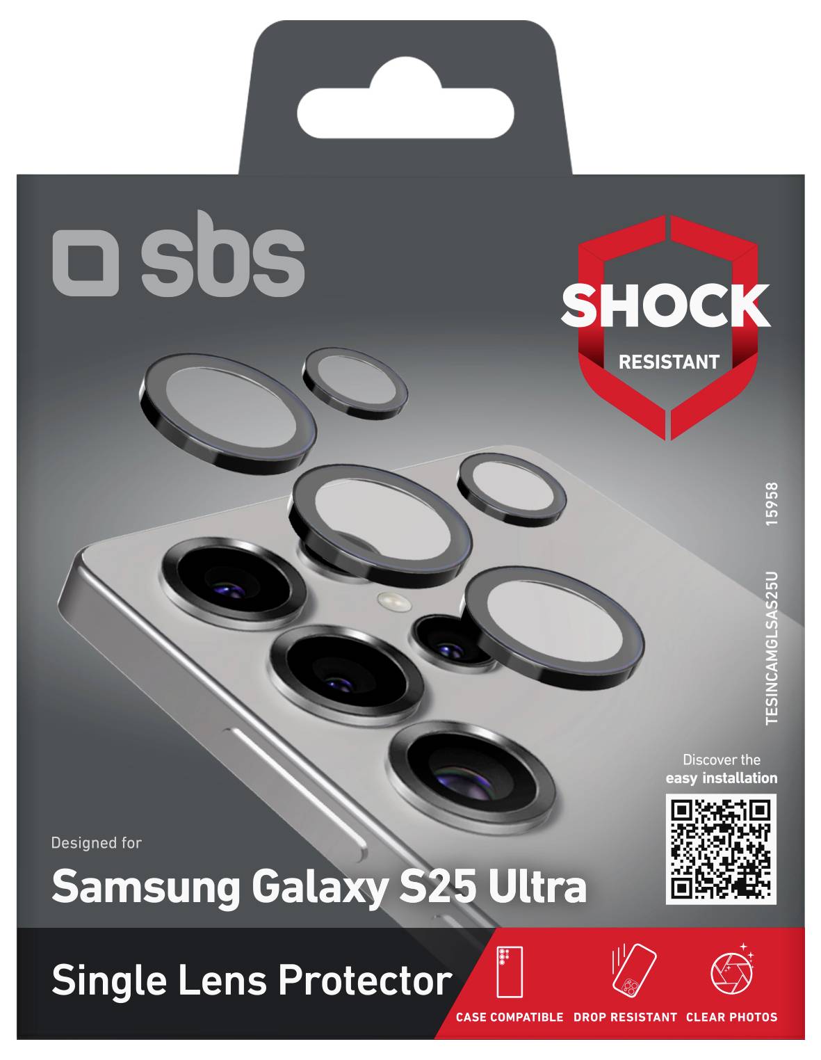 Ochranné sklo odolné proti nárazům pro Samsung Galaxy S25 Ultra. Vyznačuje se kompatibilitou s pouzdry a odolností proti pádu pro kvalitní fotografie.