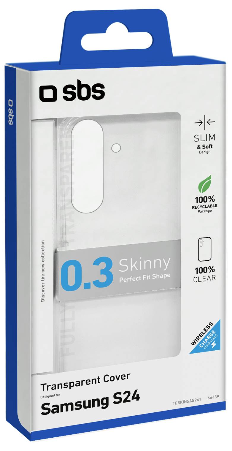 Obal na Samsung S24 'Transparentní kryt' s tenkým, recyklvatatelným designem se 100% čistotou.