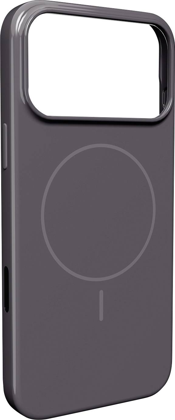 Tenké, ochranné pouzdro na telefon s výřezem pro fotoaparát a viditelnýým kruhovým designem naznačujícím kompatibilitu s MagSafe.