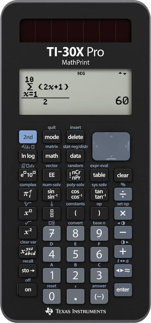 Texas Instruments TI-30 X Pro  školní počítač, antracitová