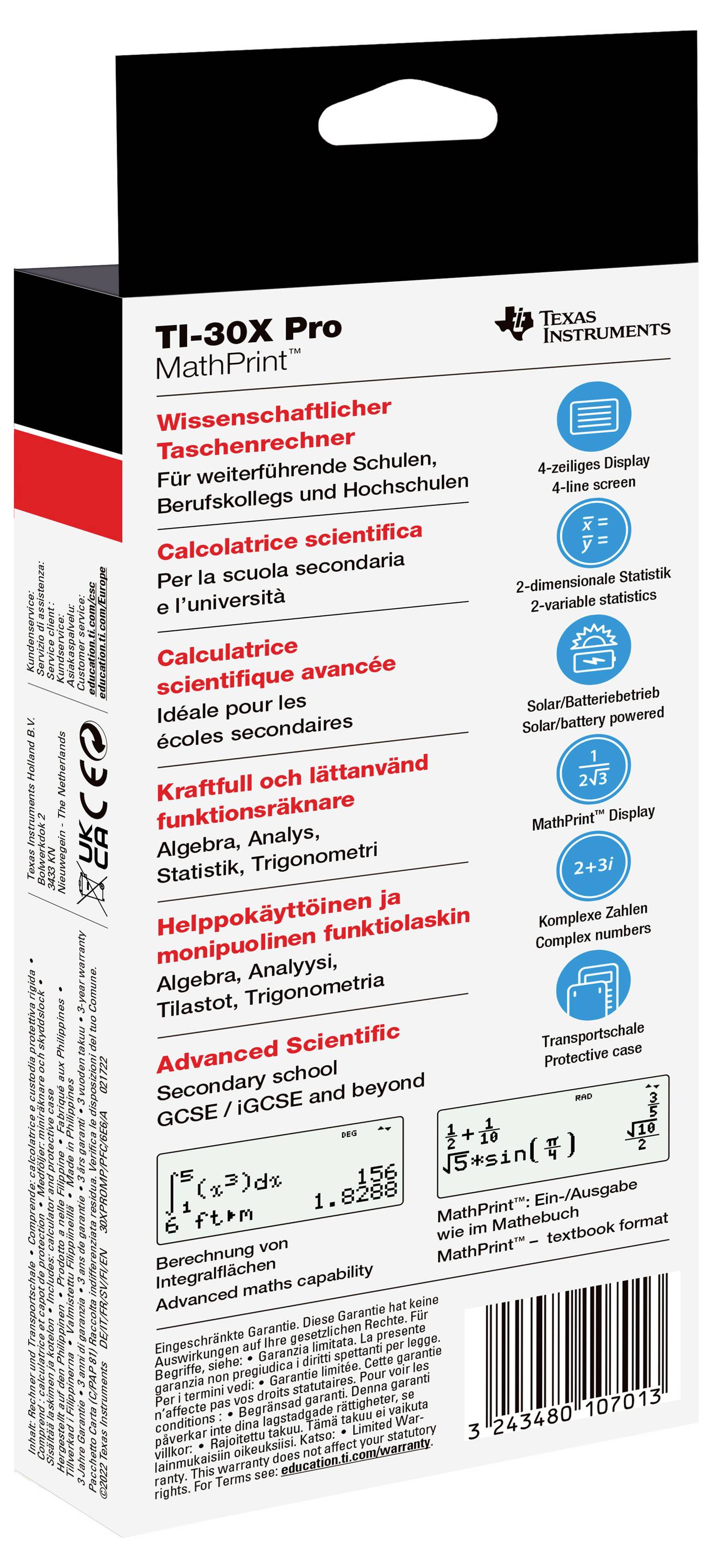 Texas Instruments TI-30 X Pro školní počítač, antracitová-3