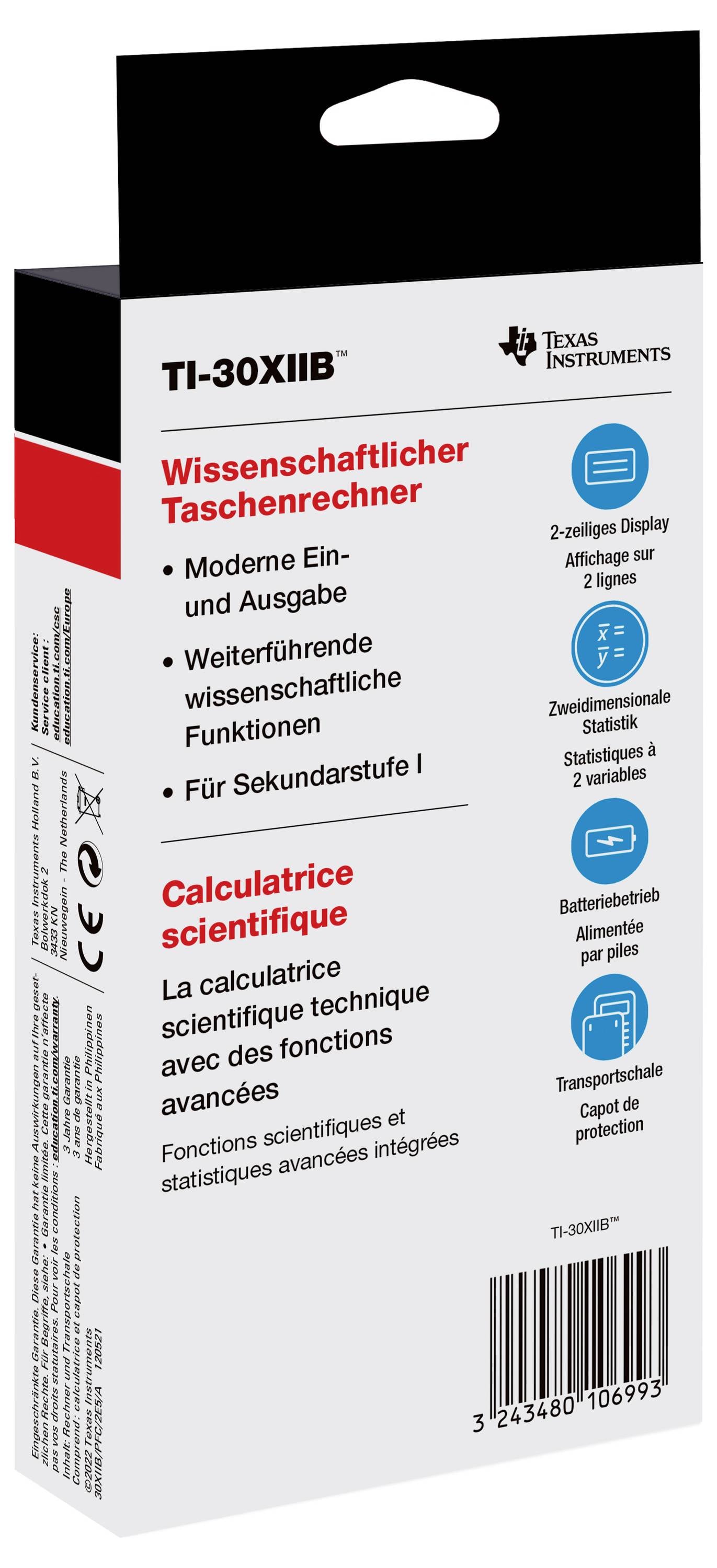 Texas Instruments Schulrechner TI-30 X II B školní počítač, šedá-2