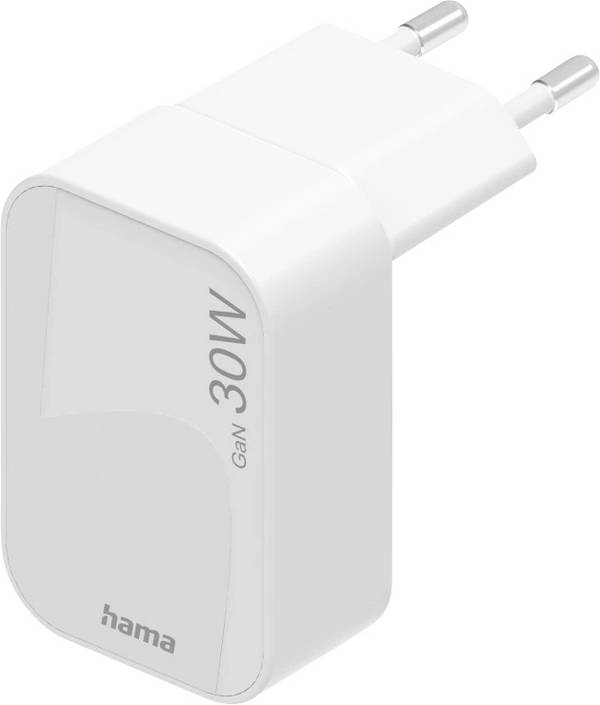 Hama  USB nabíječka, GaN, USB Power Delivery (USB-PD) , USB-C®, 30.00 W, Power Delivery 3.0, QC 2,0, QC 3.0, bílá