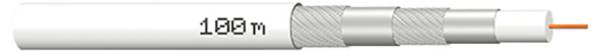 MegaSat 100066 koaxiální kabel, vnější Ø: 7.2 mm, bílá, 100 m