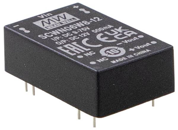 MEAN WELL SCWN06W8-12 DC/DC měnič napětí 24 V 12 V 0.500 A 6 W  Obsah 1 ks