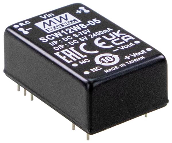 MEAN WELL SCW12W8-12 DC/DC měnič napětí 24 V 12 V 1.000 A 12 W  Obsah 1 ks