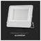 "Hliníkový reflektor od V-TAC s elegantním obdélníkovým designem, marketingově prezentovaný heslem „Prémiová hliníková kvalita"."