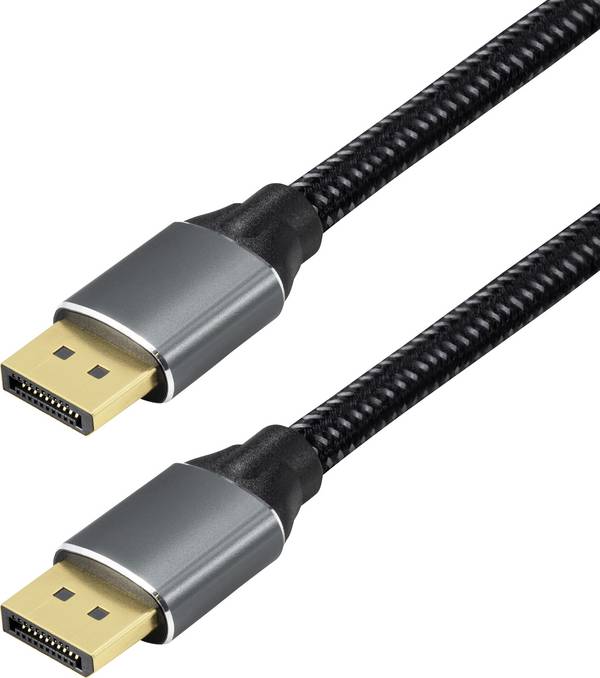 Maxtrack DisplayPort kabel Konektor DisplayPort 1.5 m černá C303-1,5L 16K UHD, hliníková zástrčka, pozlacené kontakty Kabel DisplayPort