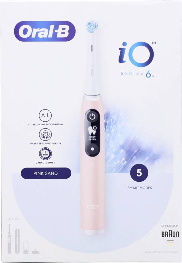 Oral-B iO Series 6n Pink Sand elektrický kartáček na zuby, sonický, Pink Sand, 8700216011419