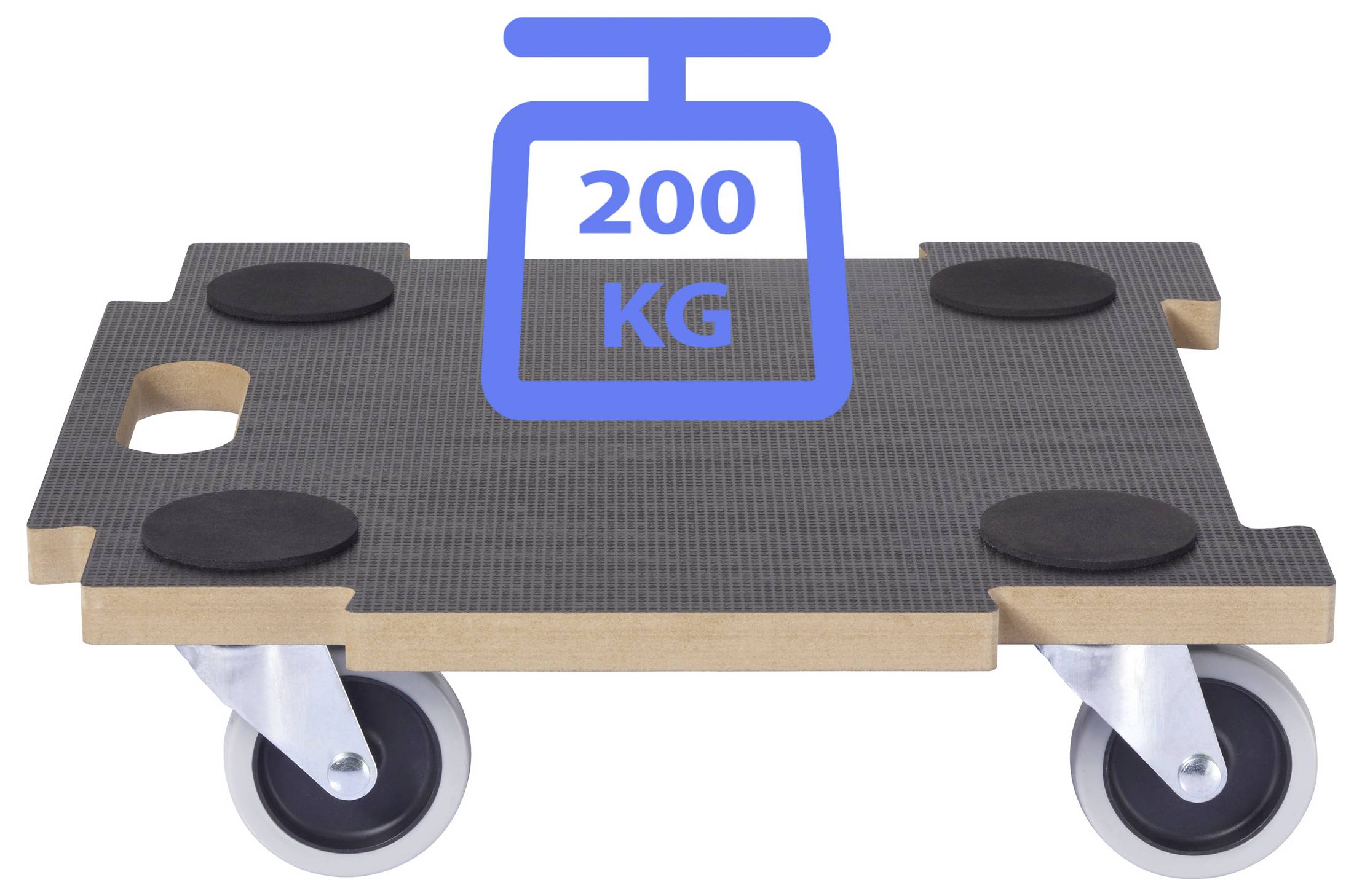 TOOLCRAFT TO-10748217 Erweiterbare plošina s kolečky , materiál MDF, max. 200 kg, 390 mm x 390 mm x 110 mm-7