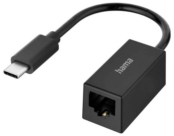 Hama USB 2.0 adaptér [1x USB-C® - 1x RJ45 zásuvka] Hama Netzwerk-Adapter, USB-C-Stecker - LAN/Ethernet-Buchse, 2,5 Gigabit Ethernet 0 mm