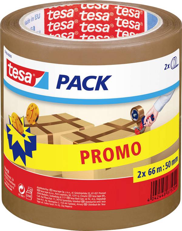 tesa  57456-00003-02 lepicí páska TESAPACK® světle žlutá (d x š) 66 m x 50 mm 1 ks