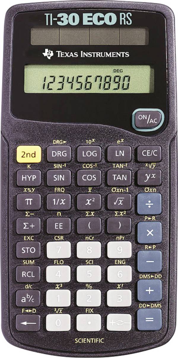 Texas Instruments TI-30 ECO RS  kapesní kalkulačka, displej (počet míst) 10, solární napájení, černá