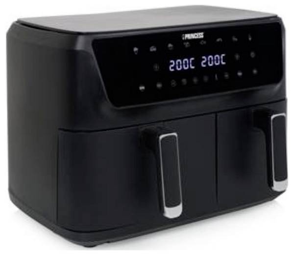 Princess 01.182470.01.001 horkovzdušná fritéza 11 l 2700 W LCD displej, nepřilnavý povlak, bez BPA černá