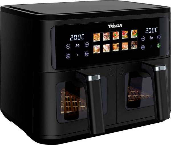 Tristar FR-9075 horkovzdušná fritéza 9 l 2500 W nepřilnavý povlak, bez BPA, LCD displej černá