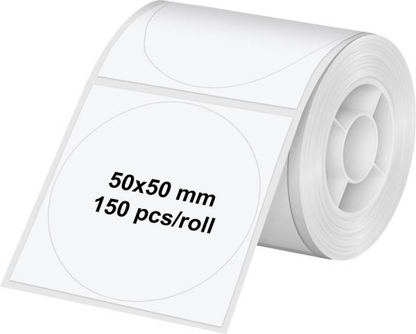 Olympia etikety (role) 50 x 50 mm papír thermodirekt  bílá 1 ks trvalé 6324 univerzální etikety