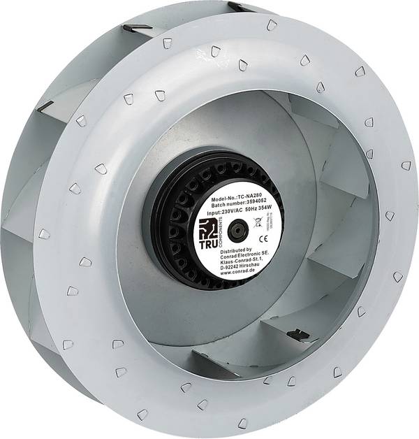 TRU COMPONENTS TC-NA280 radiální ventilátor, 230 V/AC, 2010 m³/h, (Ø x v) 281 mm x 99 mm, TC-14376208