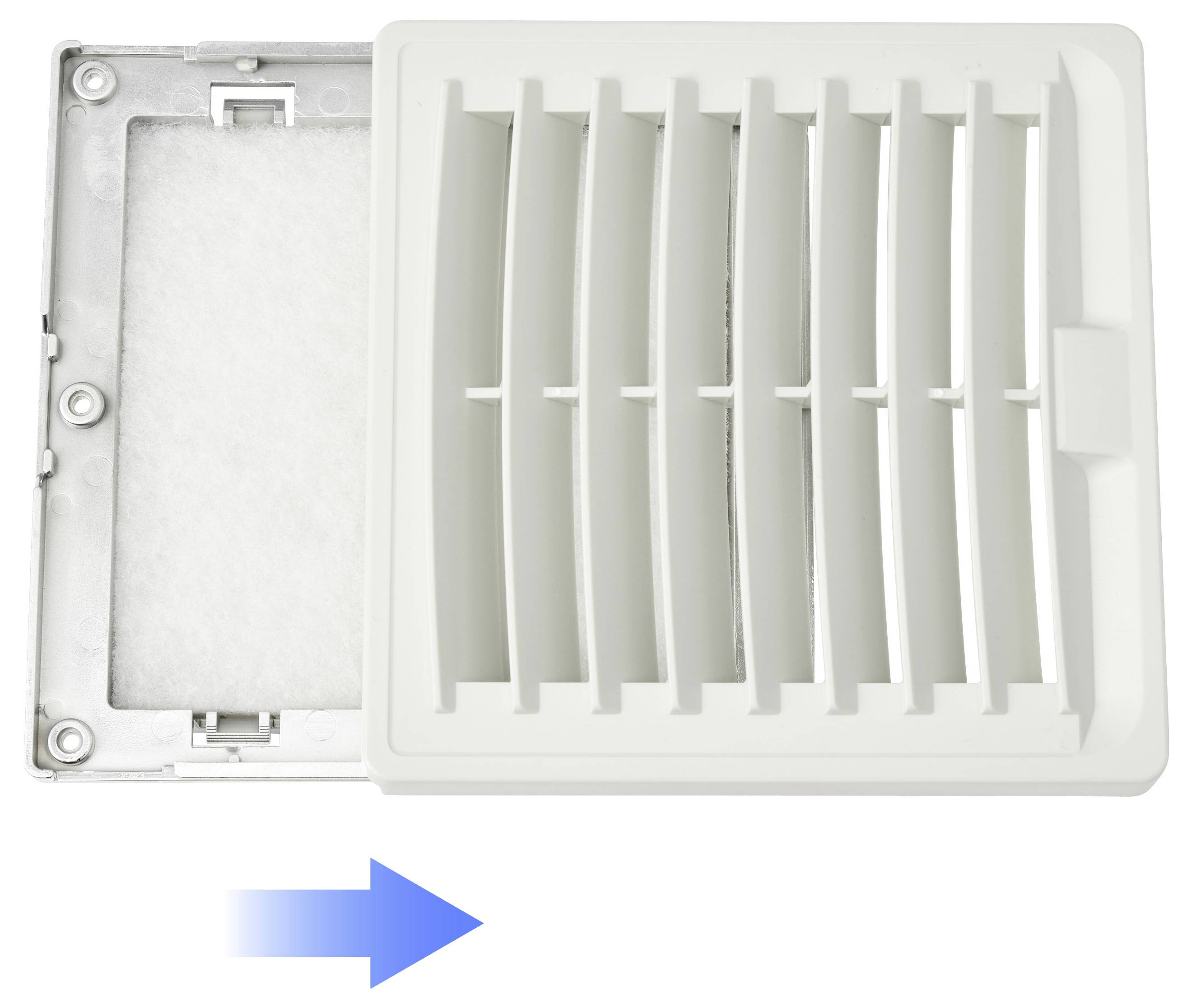 TRU COMPONENTS TC-SFFC150-230B-EMC-FC větrák s filtrem 230 V/AC, 21 W, (š x v x h) 150 x 150 x 43.1 mm, 1 ks-5