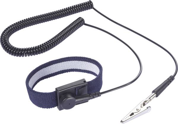 TRU COMPONENTS  ESD náramek   2.5 m tlačítko 10 mm Bag