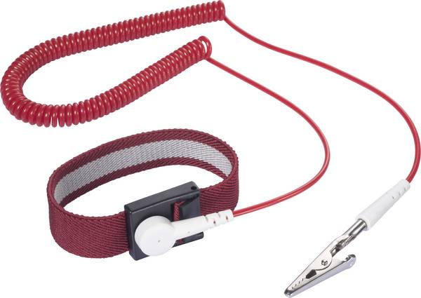 TRU COMPONENTS  ESD náramek   2.5 m tlačítko 10 mm Bag