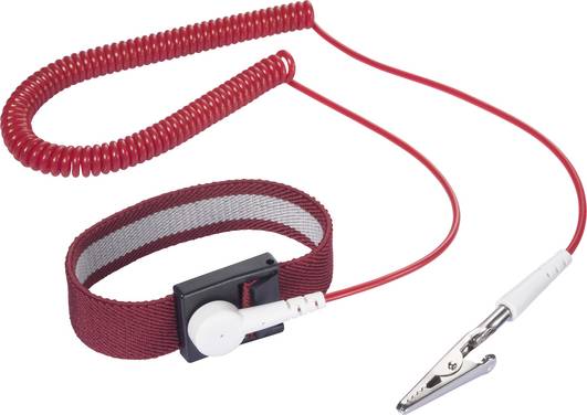 TRU COMPONENTS  ESD náramek   2.5 m tlačítko 10 mm Bag