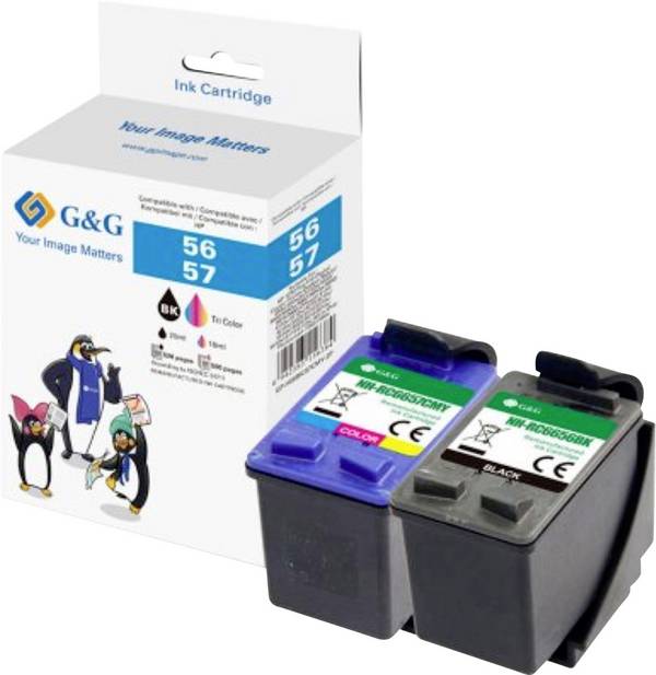 G&G Ink  kompatibilní  černá, barva NH-RC6656BK/NH-RC6657CMY GP-H56BK/57CMY-2P