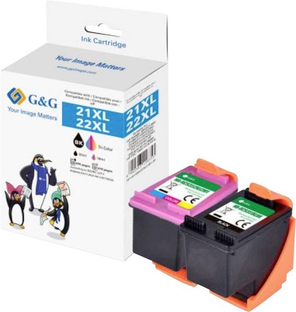 G&G Ink  kompatibilní  černá, barva NH-RC9351XLBK/RC9352XLCMY-REMAN GP-H21XBK/22XLCMY-2P