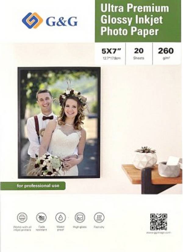 G&G  260gsm-5X7-20 fotografický papír  260 g/m² 20 ks
