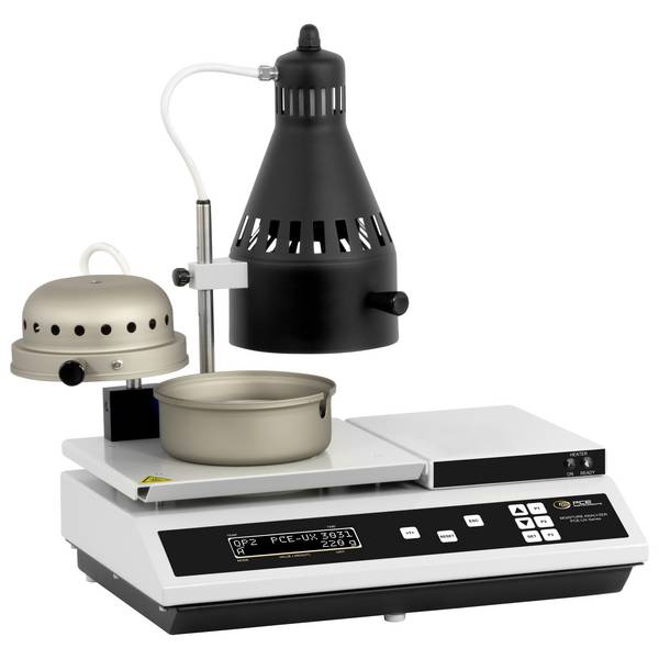 PCE Instruments PCE-UX 3031 Stupnice analyzátoru vlhkosti PCE-UX 3031  Max. váživost 220 g Rozlišení 0 g 230 V bílá, černá, černobílá