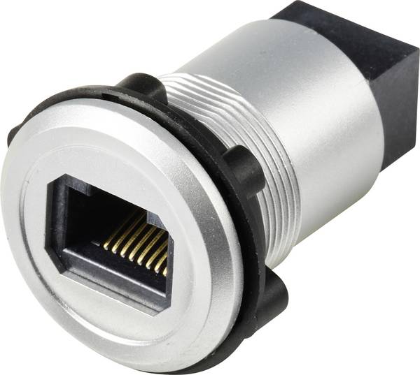 TRU COMPONENTS TC-14378444, vestavěná zásuvka, zásuvka, stříbrná, 1 ks