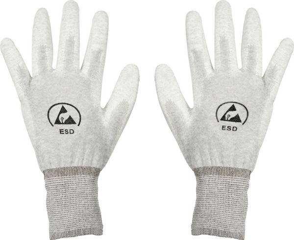 TRU COMPONENTS  ESD rukavice S vnitřním potahem vel. Oblečení: XL Polyamidové vlákno, PU povlak Bag