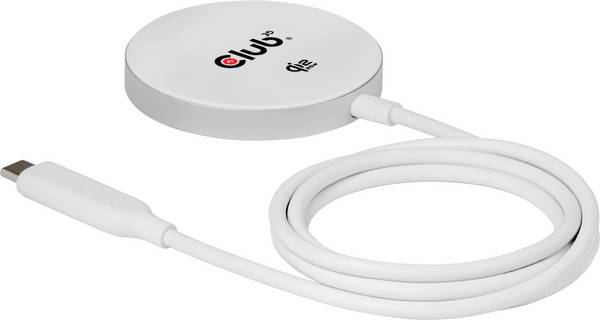 club3D bezdrátová indukční nabíječka 25 W Qi2 USB-C 25Wa CAC-3026  Výstup Qi standard bílá