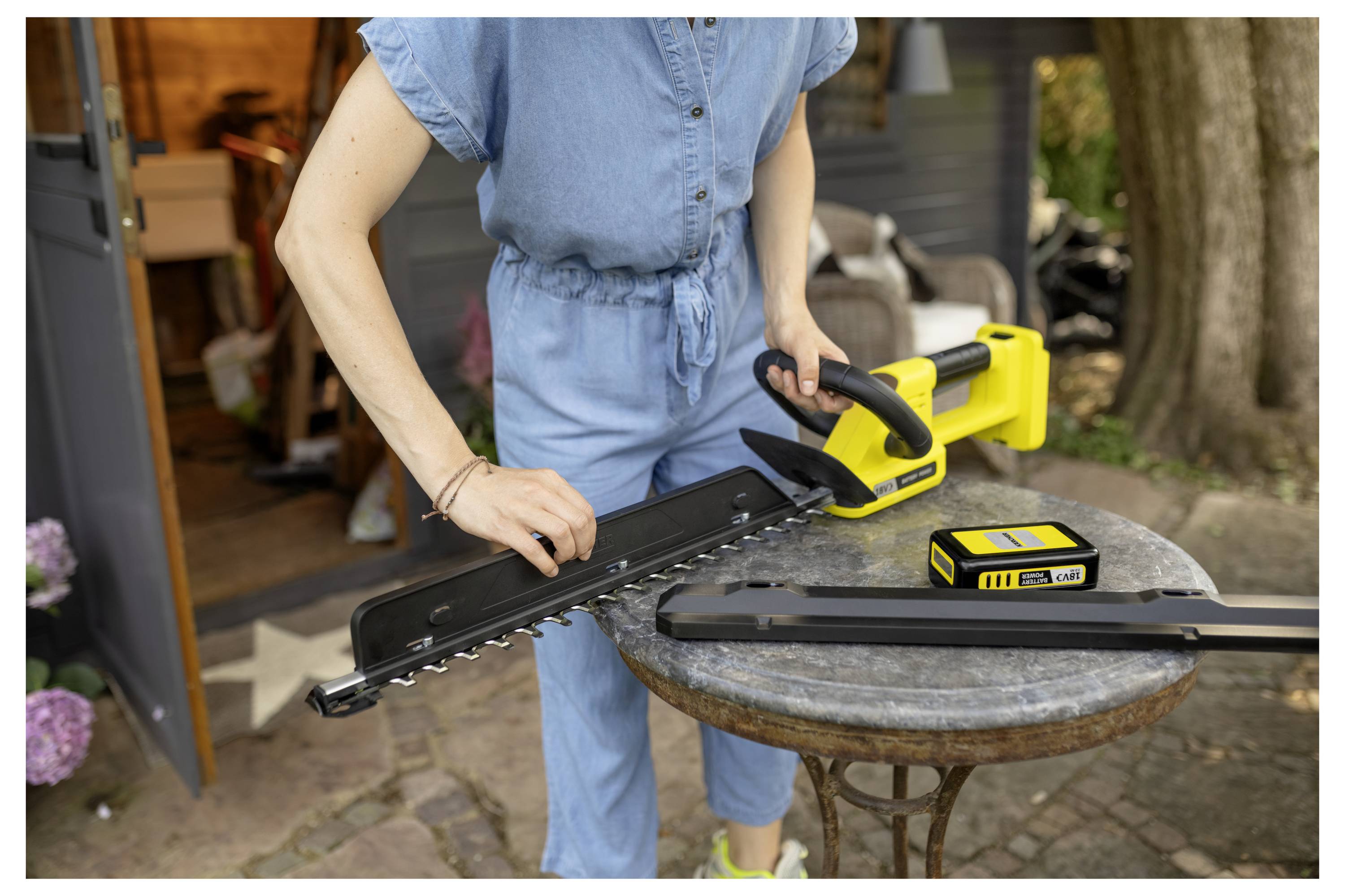 Kärcher Home & Garden HGE 3-18 Battery Set akumulátor Aku nůžky na živý plot + akumulátor, vč. nabíječky 18 V Li-Ion 500-6