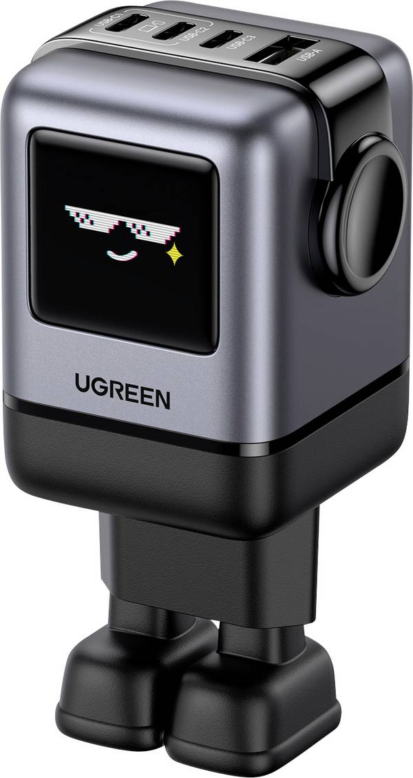UGREEN Uno X688 USB nabíječka, GaN, 3x USB-C®, 1x USB A , 100 W, PPS, Dodávka energie, Rychlé nabíjení, šedá