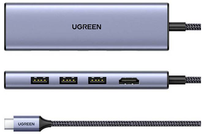 UGREEN USB-C® dokovací stanice CM511 6-in-1 USB-C Hub Vhodné pro značky (dokovací stanice pro notebook): univerzální vč.-0