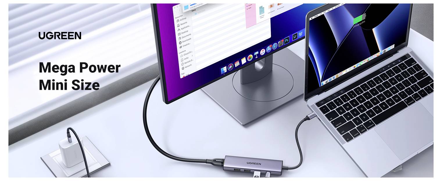 UGREEN USB-C® dokovací stanice CM511 6-in-1 USB-C Hub Vhodné pro značky (dokovací stanice pro notebook): univerzální vč.-4