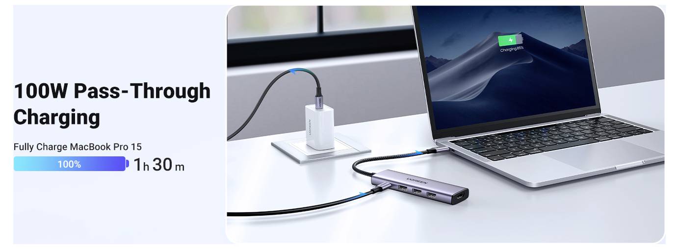 UGREEN USB-C® dokovací stanice CM511 6-in-1 USB-C Hub Vhodné pro značky (dokovací stanice pro notebook): univerzální vč.-8