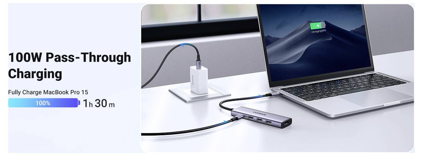 UGREEN USB-C® dokovací stanice CM511 6-in-1 USB-C Hub Vhodné pro značky (dokovací stanice pro notebook): univerzální vč.-12