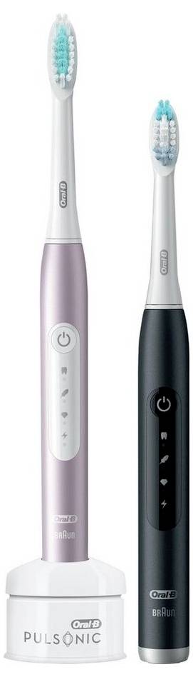 Braun Oral-B Pulsonic Slim Luxe 4900 rose gold/matte black elektrický kartáček na zuby, sonický, Růženín, černá, Oral B-1