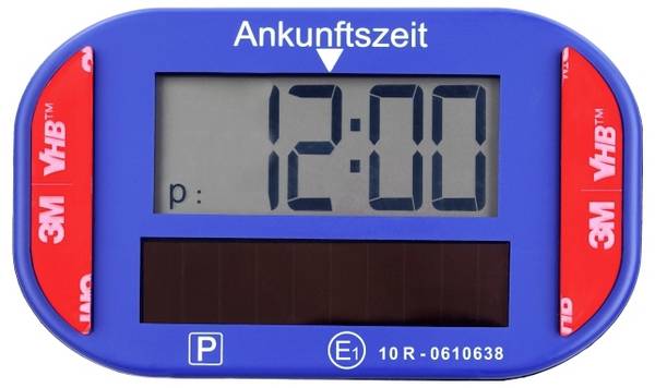 Technaxx TX-337 5319 parkovací hodiny Vhodné pro značku auta: Universal 100 mm x 60 mm x 23 mm  s amorfním solárním článkem
