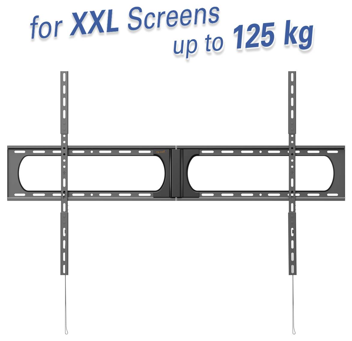 Nástěnný držák pro XXL obrazovky, nosnost až 125 kg.