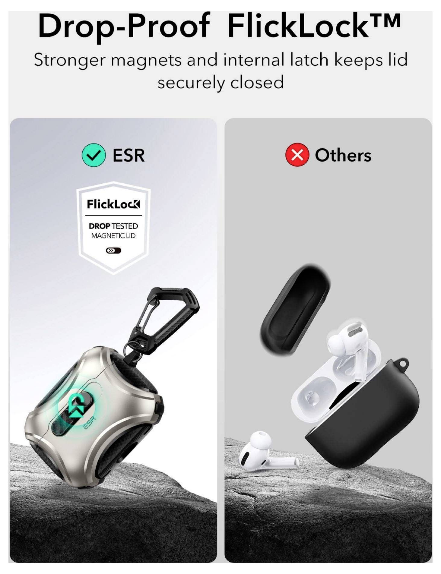 ESR Cyber FlickLock HaloLock Ochranné nabíjecí pouzdro Vhodné pro (sluchátka):sluchátka in-ear titan-3