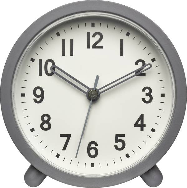 TFA Dostmann  60.1043.10  Quartz  budík  šedá  časů buzení 1    tiché hodiny (bez tikání)