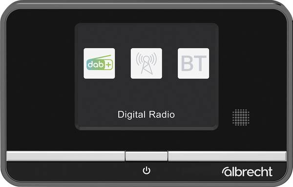 Albrecht DR 521 27521 stolní rádio, DAB+, FM, AUX, Bluetooth, DAB+, FM, vč. dálkového ovládání, funkce alarmu, černá